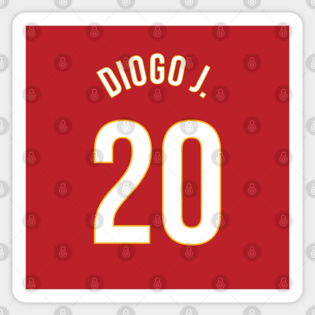 Diogo J 20 Home Kit - 22/23 Season Sticker by GotchaFace